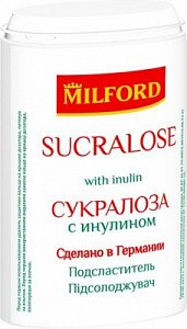 Milford Sucralose Заменитель сахара 370 шт, с инулином