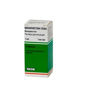 Винкристин-Тева раствор для внутривенного введения 1 мг/мл флакон 2 мл