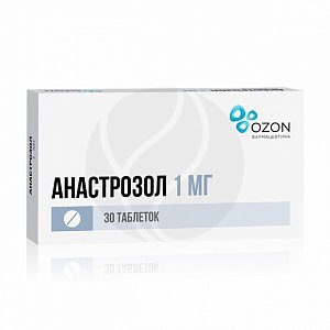 Анастрозол таблетки покрытые пленочной оболочкой 1 мг 30 шт. Озон