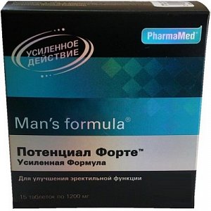Man`s formula [Менс формула] Потенциал Форте Усиленная формула таблетки 15 шт.
