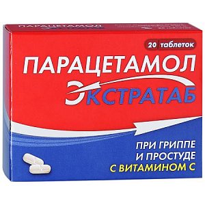 Парацетамол Экстратаб таблетки 500 мг+150 мг 20 шт.