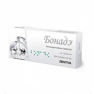 Бонадэ таблетки покрытые пленочной оболочкой 2 мг+0,03 мг 63 шт.