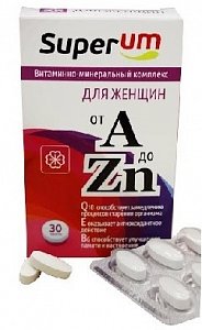 Суперум витаминно-минеральный комплекс для женщин таблетки 30 шт. (БАД)