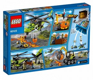 Lego City Конструктор Грузовой вертолет исследователей вулканов 60123