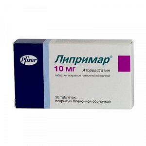 Липопрайм таблетки покрытые пленочной оболочкой 10 мг 30 шт. Pfizer [Пфайзер]