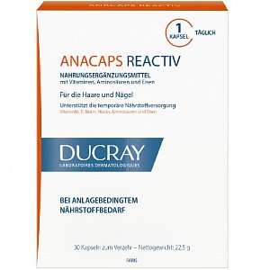 Ducray Anacaps Reactiv для волос и кожи капсулы 30 шт.
