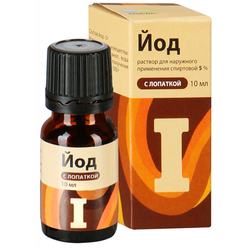 раствор для наружного применения спиртовой с лопаткой 5% 10 мл Обновление