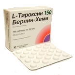 L-Тироксин 150 Берлин-Хеми таблетки 150 мкг 100 шт. L-Тироксин 150 Берлин-Хеми таблетки 150 мкг 100 шт.