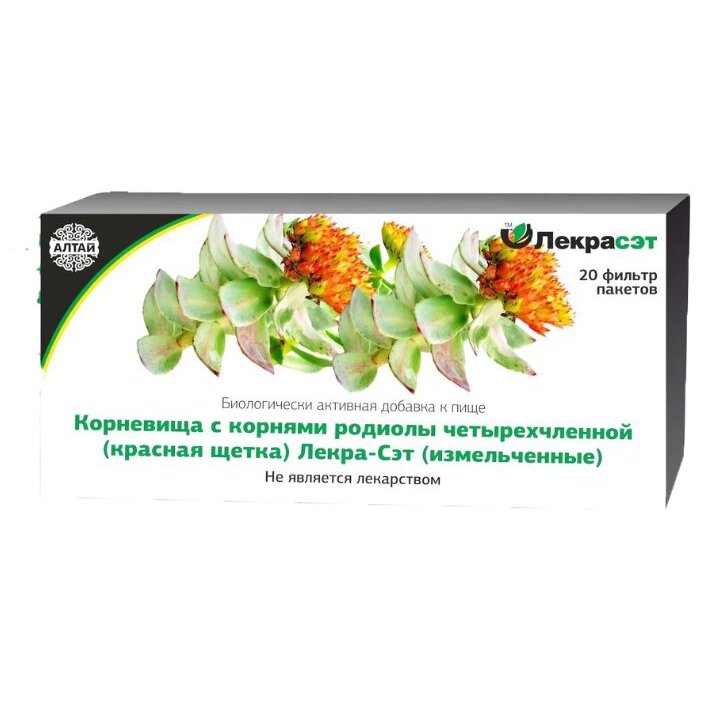 (родиола четырехчленная) корневища с корнями фильтр-пакетики 20 шт. Лекра (БАД)