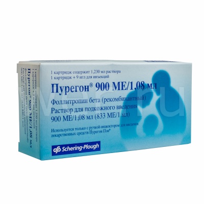 раствор для подкожного введения 900 МЕ/1,08 мл картридж 1 шт. + 9 игл