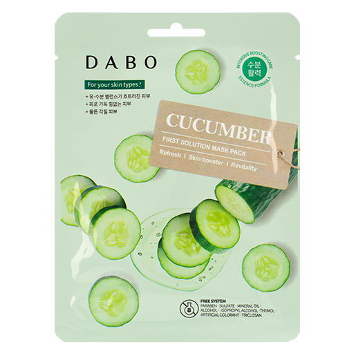 DABO Маска тканевая для лица с экстрактом огурца 23г