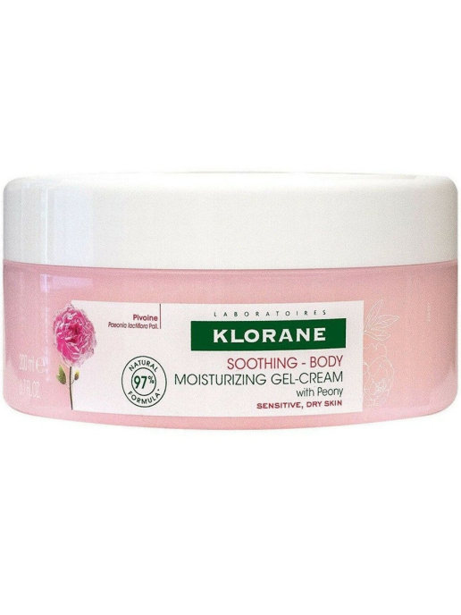 klorane Крем-гель для тела увлажняющий Пион 200 мл