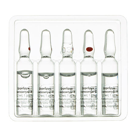 Церебрум композитум раствор для инъекций гомеопатический ампулы 2,2 мл 5 шт.