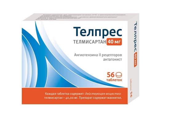 Телпрес таблетки 40 мг 56 шт. Телпрес таблетки 40 мг 56 шт.