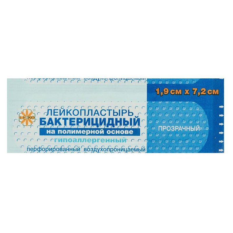 1,9 смх7,2 см прозрачный на полимерной основе leiko