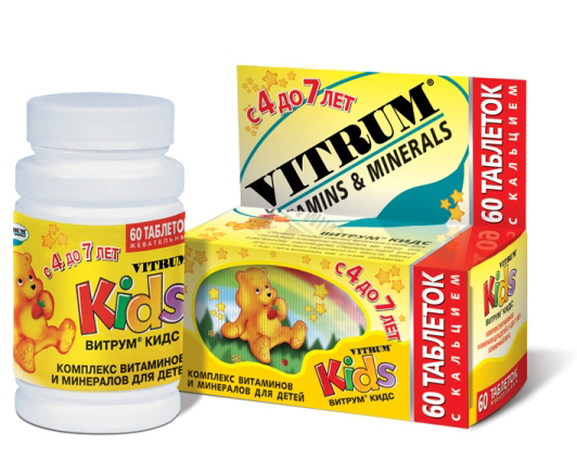 Витрум кидс таблетки жевательные 60 шт.