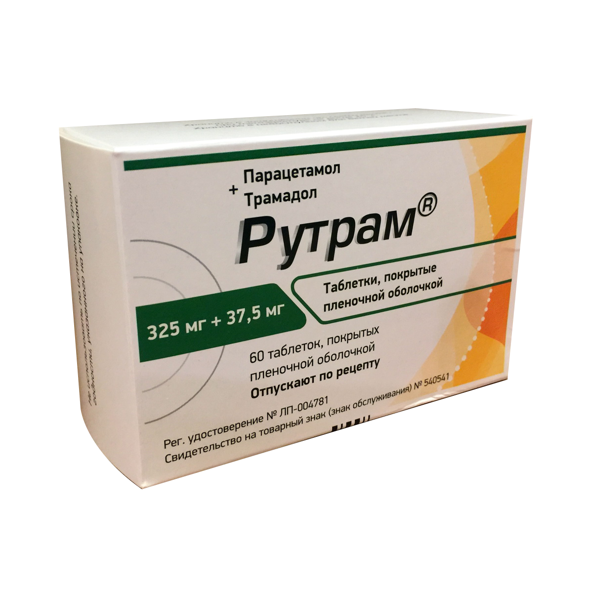 таблетки покрытые пленочной оболочкой 325 мг+37,5 мг 60 шт.