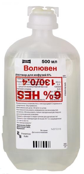 раствор для инфузий 6% флакон 500 мл 10 шт.
