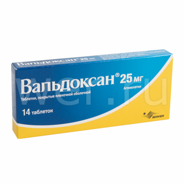 таблетки покрытые пленочной оболочкой 25 мг 14 шт.