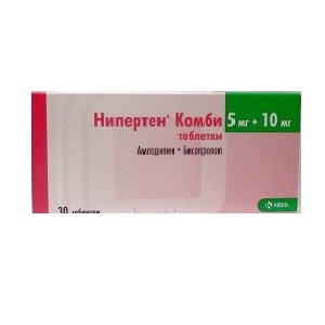 Нипертен комби 5 мг + 10 мг таб. № 30