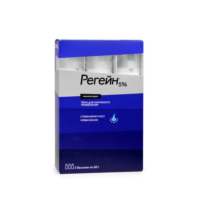 пена для наружного применения 5% баллон 60 г 3 шт.