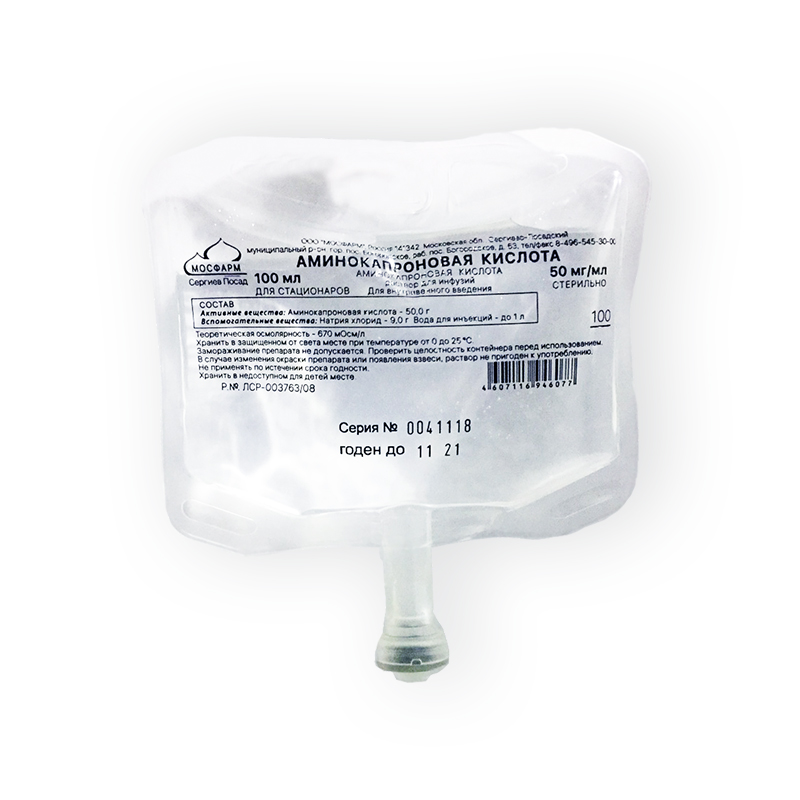 раствор для инфузий 5% пакет пласт. 100 мл Мосфарм