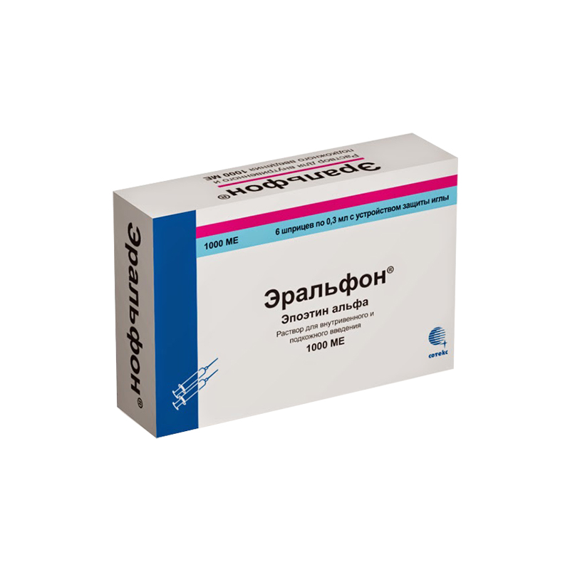 раствор для внутривенного и подкожного введения 1000 МЕ шприц 0,3 мл 6 шт.