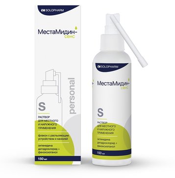 Местамидин-сенс personal раствор для местного и наружного применения флакон-спрей с канюлей 150 мл
