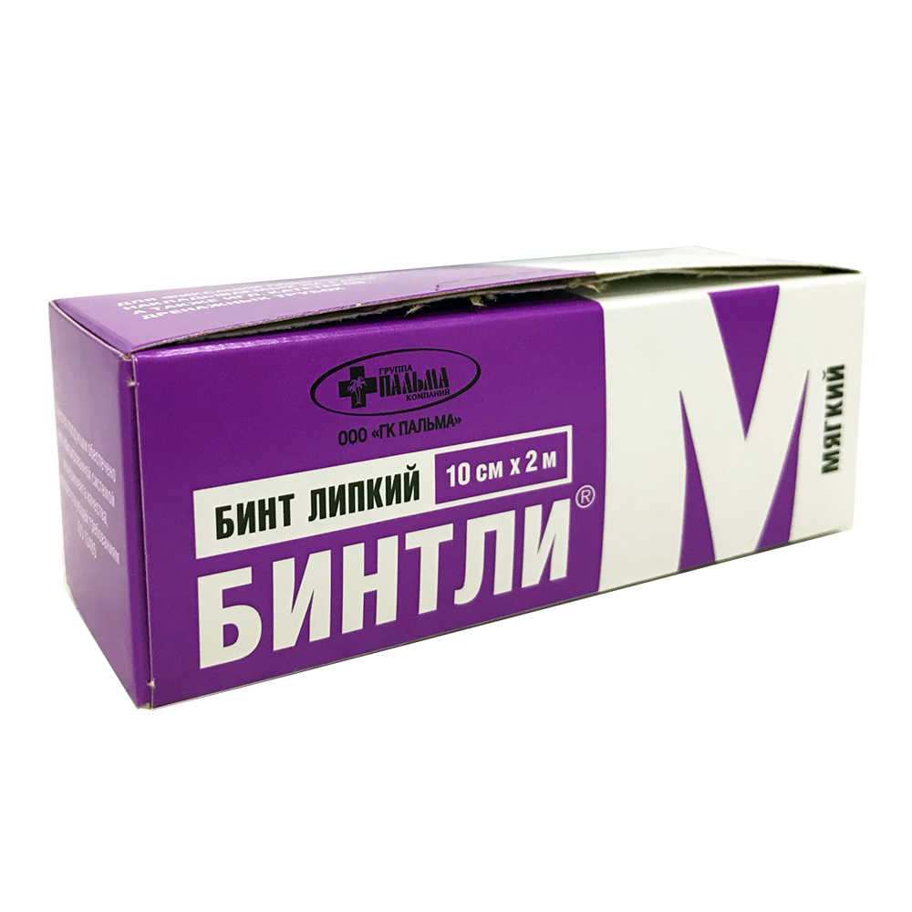 бинт липкий 10 см х 2 м рулон