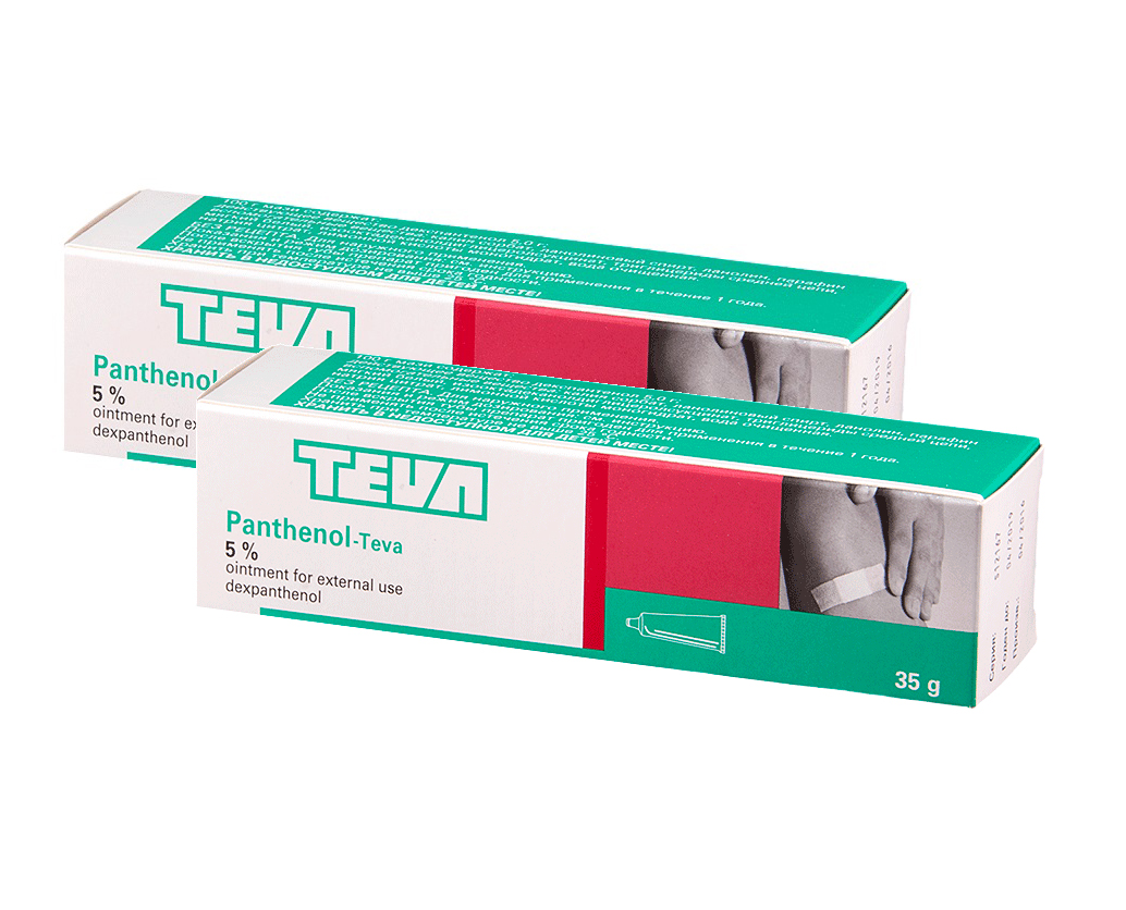 Пантенол мазь 5% туба 35 г 2 шт. Тева