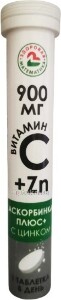плюс таблетки шипучие с цинком 900 мг 3 г 17 шт. (БАД)