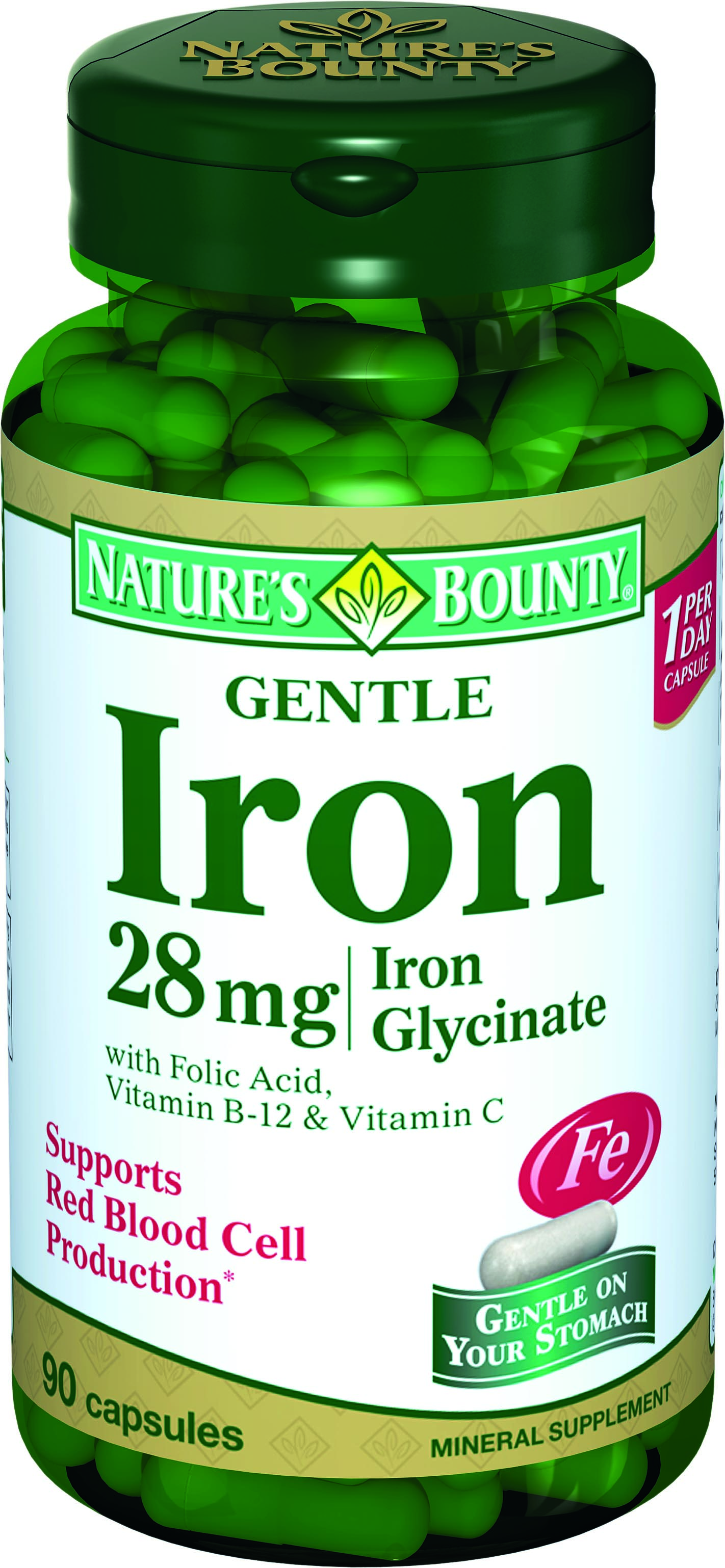 nature`s bounty Железо легкодоступное капсулы 28 мг 90 шт. (БАД)