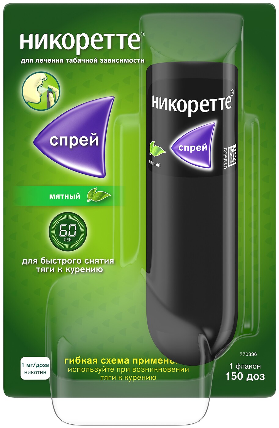 спрей для слизистой оболочки полости рта дозированный мятный 150 доз