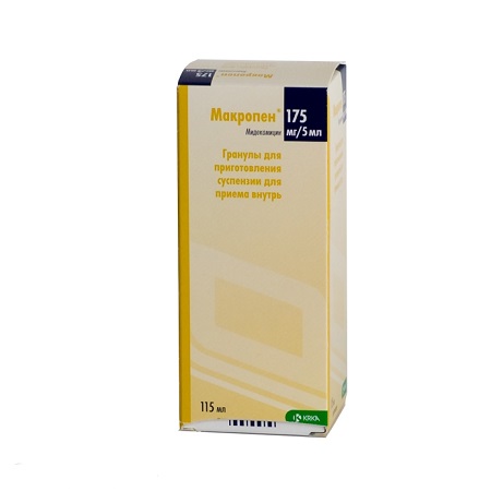 гранулы для приготовления суспензии для приема внутрь 175 мг/5 мл флакон 115 мл