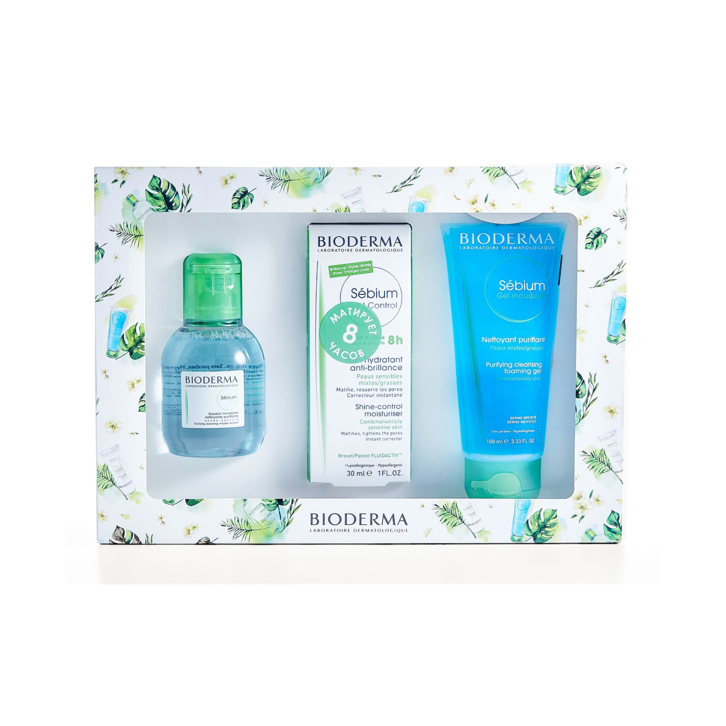 sebium Крем 30 мл + Мицеллярная вода 100 мл + Гель очищающий 100 мл