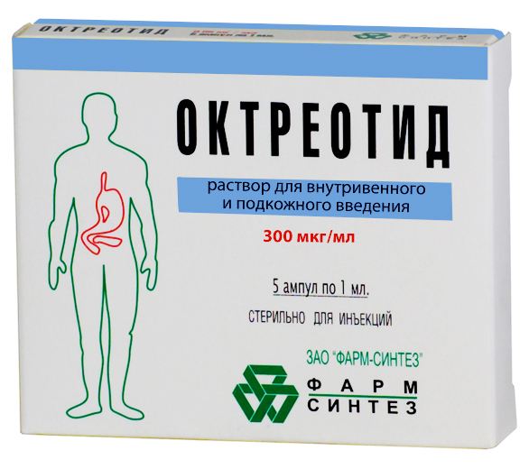ОКТРЕОТИД 300мкг/мл 1мл n5 амп. р-р д/вв/п/к Ф-Синтез