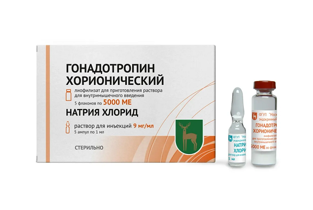 Гонадотропин Хорионический флакон 5000Ед 5 шт Гонадотропин Хорионический флакон 5000Ед 5 шт