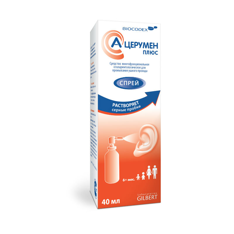 средство для промывания ушного прохода 40 мл спрей