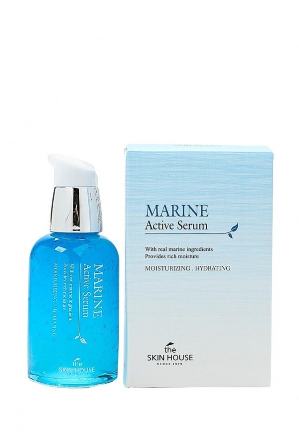 для лица с морской водой и водорослям marine active serum 50 мл