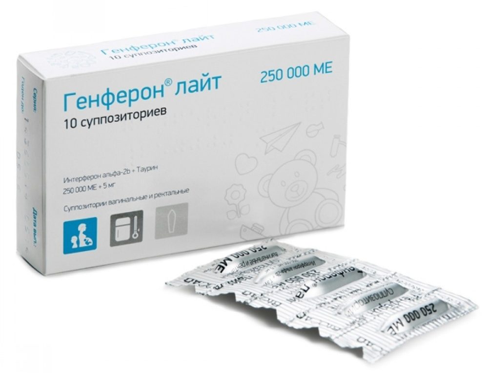 суппозитории вагинальные и ректальные 250 000 МЕ 10 шт.