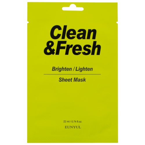 для лица здоровый цвет лица 22 мл clean&fresh brighten/lighten sheet mask