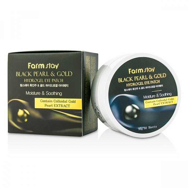 для кожи вокруг глаз гидрогелевые черный жемчуг и золото black pearl & gold hydrogel eye patch 90 г 60 шт.