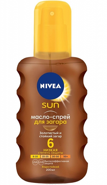 Масло-спрей для загара spf6 200 мл