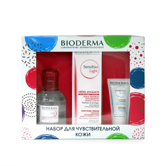 sensibio Крем light 40 мл + Мицеллярная вода h2o 100 мл+ Сыворотка гидробио 15 мл