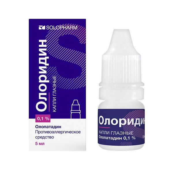 Олоридин капли глазные 0,1% флакон с капельницей 5 мл Олоридин капли глазные 0,1% флакон с капельницей 5 мл