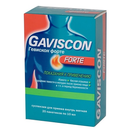Гевискон Форте Мята 10 мл 20 шт. сусп. для приема внутрь