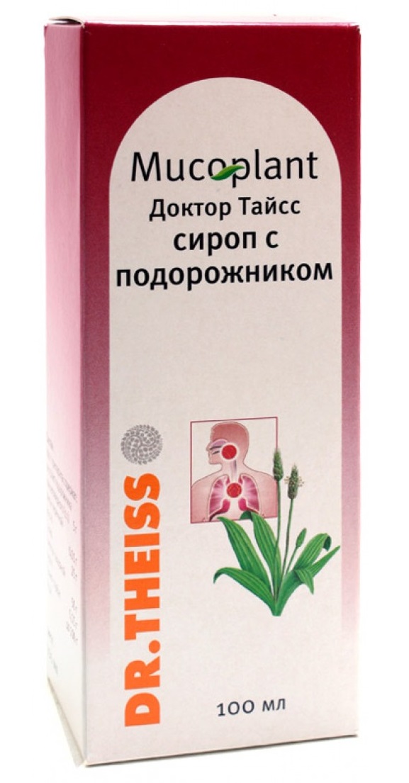 dr.theiss Сироп с подорожником без сахара 100 мл