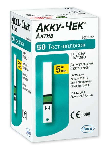 для экспресс-диагностики глюкозы в крови 50 шт.