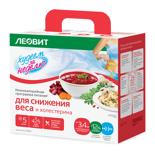 Программа питания Снижение веса и холестерина на 5 дней