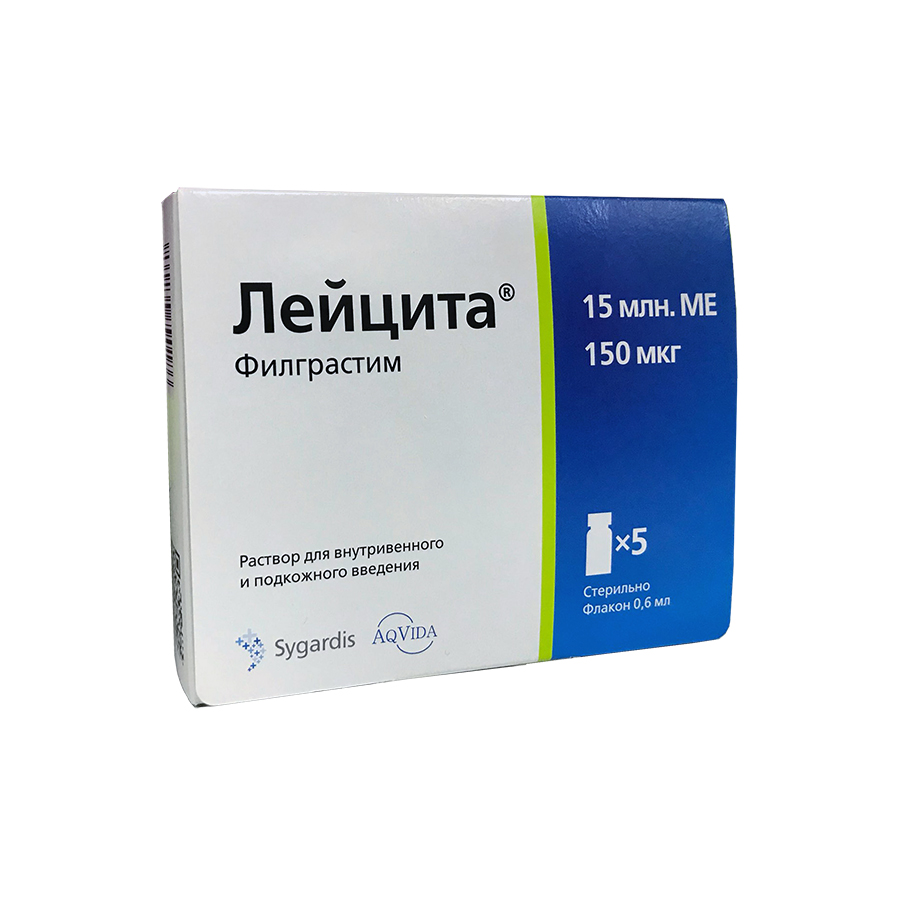 раствор для внутривенного и подкожного введения 15 млн.МЕ 150 мкг/0,6 мл флакон 5 шт.